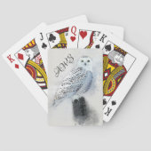 Sneeuwknol op postmonogram pokerkaarten (Achterkant)