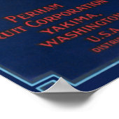 Sneeuwknollen kratellabel voor appels poster (Hoek)