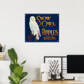 Sneeuwknollen kratellabel voor appels poster (Thuiskantoor)