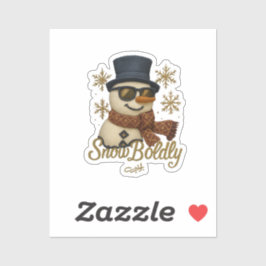 Sneeuwknuffel Glitter Sneeuwman Sticker