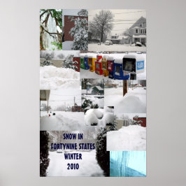 SNEEUWKOLLAGE WINTER 2010-poster Poster