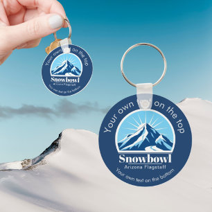 Sneeuwkom Arizona Flagstaff skigebied cadeau Sleutelhanger
