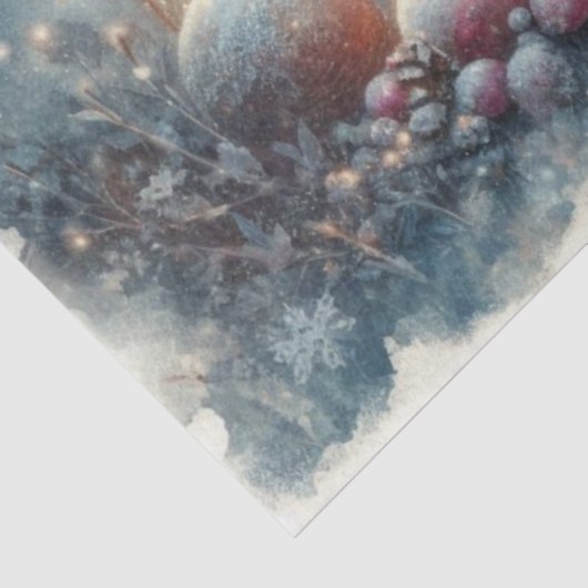 Sneeuwkonijn in kerstbos Decoupage Tissuepapier (Detail)