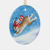 Sneeuwkonijn kerst en winter ornament (Rechts)