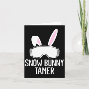 Sneeuwkonijn temmer ski grappig apres feest skiën kaart