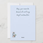 Sneeuwkonijn vrolijke kerst Kaart (Achterkant)