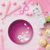 Sneeuwkonijnen en Sakura Papieren Bordje (Feest)