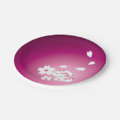 Sneeuwkonijnen en Sakura Papieren Bordje (Gekanteld)