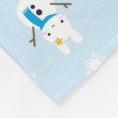 Sneeuwkonijnen en sneeuwpanda's fleece deken (Hoek)