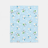 Sneeuwkonijnen en sneeuwpanda's fleece deken (Voorkant)