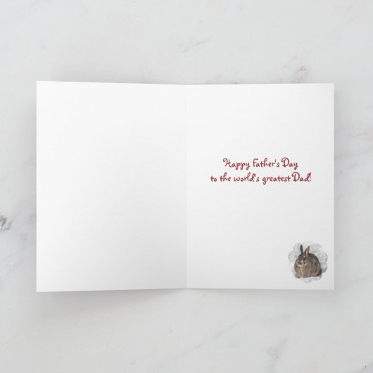 Sneeuwkonijnenvaderdag Kaart (Binnen)