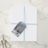 Sneeuwkonijntje Kerstmis Cadeaulabel (Met Touw)