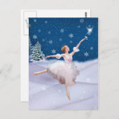 Sneeuwkoningin Ballerina  Briefkaart (Voorkant / Achterkant)