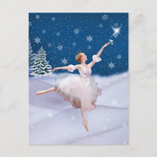 Sneeuwkoningin Ballerina  Briefkaart (Voorkant)