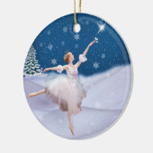 Sneeuwkoningin Ballerina kerstversiering Keramisch Ornament (Links)