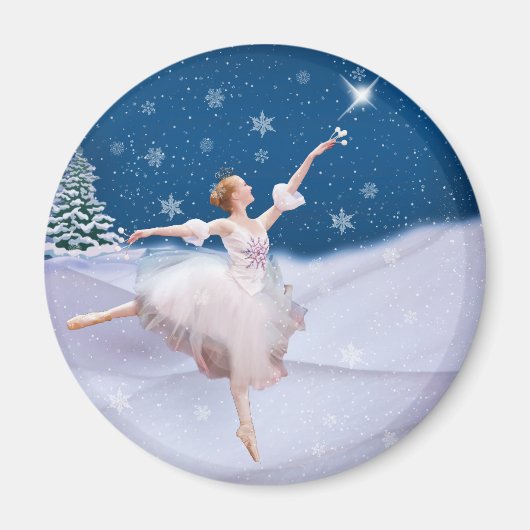 Sneeuwkoningin ballerina magneet (Voorkant)