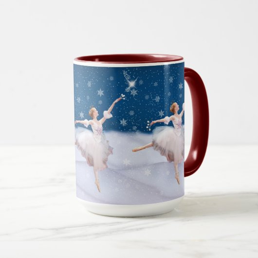 Sneeuwkoningin Ballerina, Star, Snowflakes, Mok (Voorkant rechts)