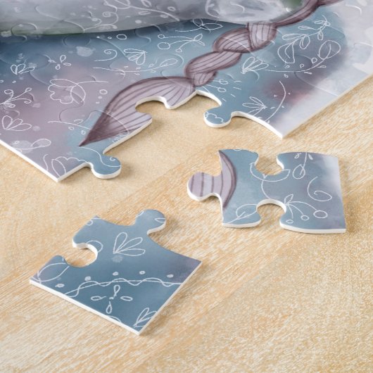 Sneeuwkoningin en Polair Beer in Zachte Waterverf Legpuzzel (Zijkant)