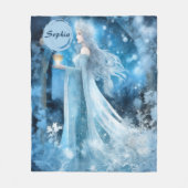 Sneeuwkoningin Fantasy Art - Mystieke Winter Godin Fleece Deken (Voorkant)