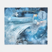 Sneeuwkoningin Fantasy Art - Mystieke Winter Godin Fleece Deken (Voorkant (Horizontaal))