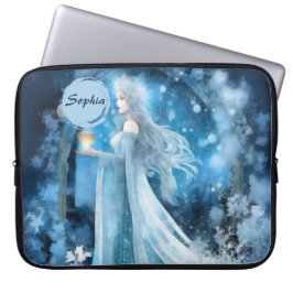 Sneeuwkoningin Fantasy Art - Mystieke Winter Godin Laptop Sleeve