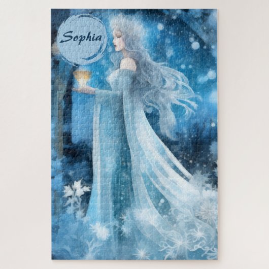 Sneeuwkoningin Fantasy Art - Mystieke Winter Godin Legpuzzel (Verticaal)