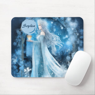 Sneeuwkoningin Fantasy Art - Mystieke Winter Godin Muismat