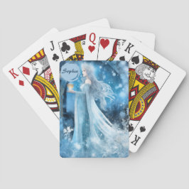Sneeuwkoningin Fantasy Art - Mystieke Winter Godin Pokerkaarten