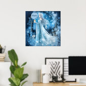 Sneeuwkoningin Fantasy Art - Mystieke Winter Godin Poster (Thuiskantoor)