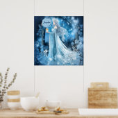 Sneeuwkoningin Fantasy Art - Mystieke Winter Godin Poster (Keuken)