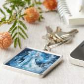 Sneeuwkoningin Fantasy Art - Mystieke Winter Godin Sleutelhanger (Zijkant)