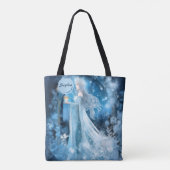 Sneeuwkoningin Fantasy Art - Mystieke Winter Godin Tote Bag (Achterkant)
