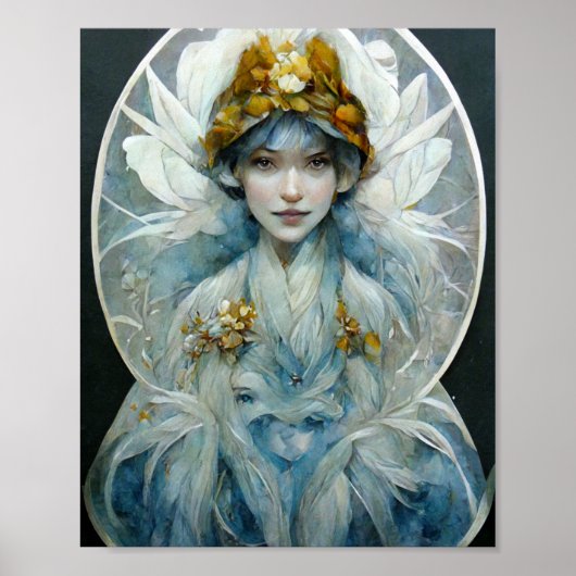 Sneeuwkoningin Fantasy Art Poster (Voorkant)