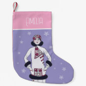 Sneeuwkoningin gepersonaliseerd kleine kerstsok (Voorkant)