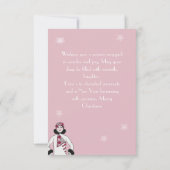 sneeuwkoningin gepersonaliseerde kerst bedankkaart (Achterkant)