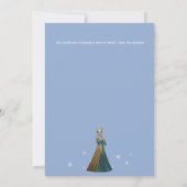 Sneeuwkoningin kasteel prinses thema feest blauw kaart (Achterkant)