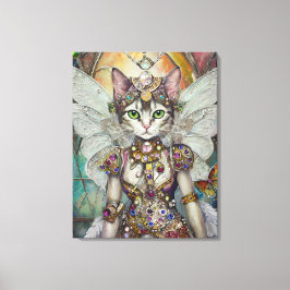Sneeuwkoningin Kat van de Vlinder Vleugel Brigade Canvas Afdruk