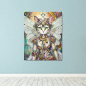 Sneeuwkoningin Kat van de Vlinder Vleugel Brigade Canvas Afdruk (Insitu (Houten vloer))