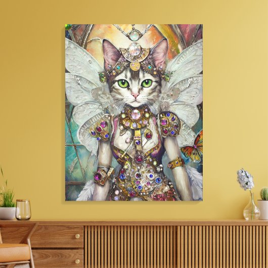 Sneeuwkoningin Kat van de Vlinder Vleugel Brigade Canvas Afdruk (Insitu (Woonkamer))