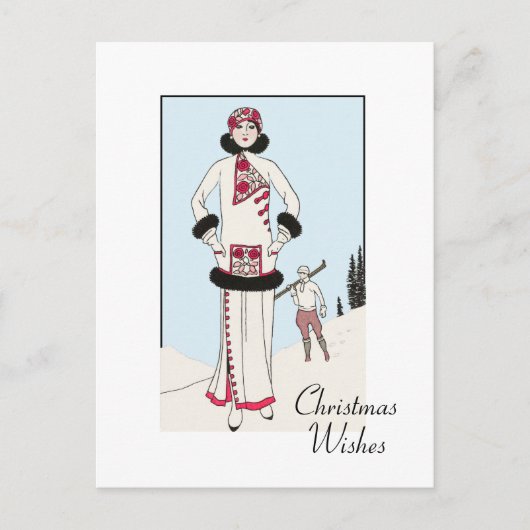 Sneeuwkoningin Kerst Briefkaart (Voorkant)