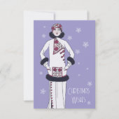 Sneeuwkoningin Kerst Kaart (Voorkant)