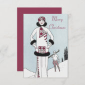  Sneeuwkoningin Kerst Kaart (Voorkant / Achterkant)