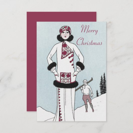  Sneeuwkoningin Kerst Kaart (Voorkant / Achterkant)