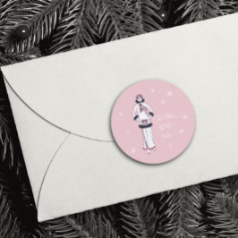  Sneeuwkoningin Kerst Ronde Sticker