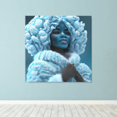 Sneeuwkoningin Melanin Black Girl Magic Sista Wome Canvas Afdruk (Insitu (Houten vloer))