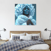 Sneeuwkoningin Melanin Black Girl Magic Sista Wome Canvas Afdruk (Insitu (Slaapkamer))