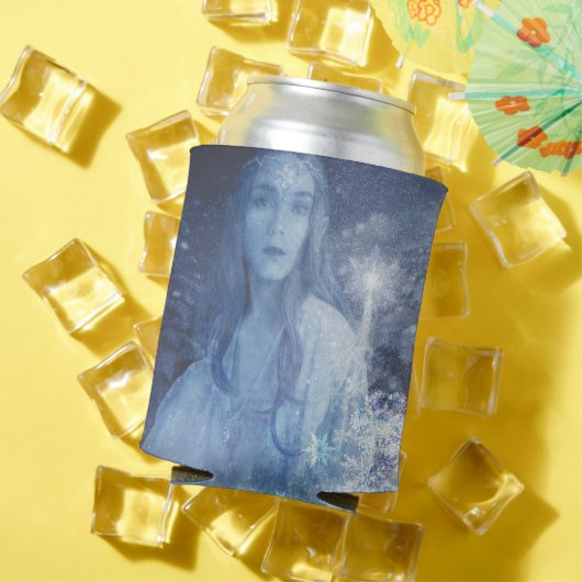 Sneeuwkoningin met kerstcadeaus blikjeskoeler (Insitu Zomer)