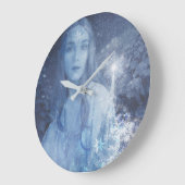 Sneeuwkoningin met kerstcadeaus grote klok (Hoek)