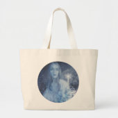 Sneeuwkoningin met kerstcadeaus grote tote bag (Voorkant)