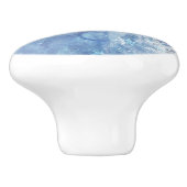 Sneeuwkoningin met kerstcadeaus keramische knop (Zijkant)